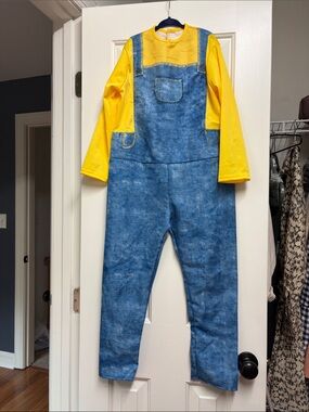 Kids Minion Blue Denim-Style Halloween Costume